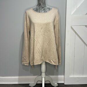 Premise Cream Long Sleeve Relaxed Sweatshirt